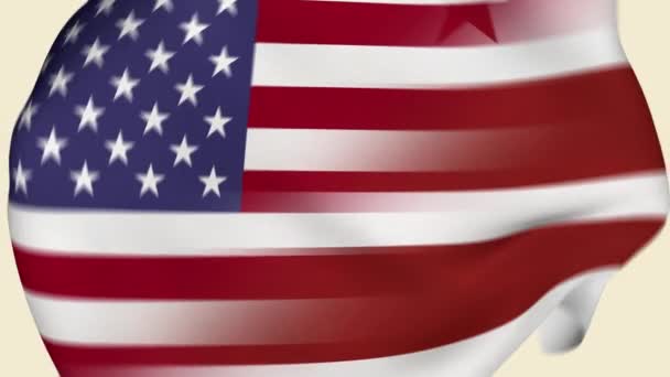 District Columbia State Usa Zmačkané Fabric Flag Intro Usa Flag — Stock video