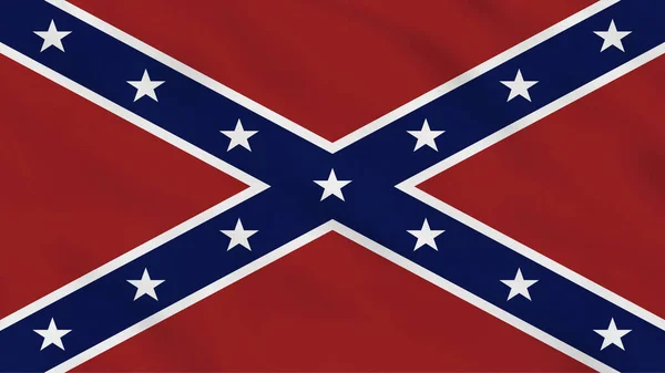 Konfederasyon Birleşik Devletleri - Dalgalı Kumaş Bayrağı. Konfederasyon Bayrağı. Amerikan Bayrağı. Kuzey Amerika Bayrakları. Kutlama. Arkaplan Kumaşı.