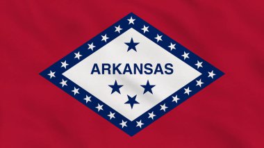 Arkansas Eyaleti, ABD Dalgalı Kumaş Bayrağı. ABD Bayrağı. Arkansas bayrağı. Kuzey Amerika Bayrakları. Kutlama. Vatanseverler. Arkaplan Kumaşı.