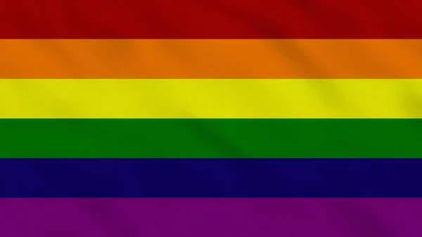 LGBT Dalgalı Kumaş Bayrağı. Gay bayrağı, LGBT bayrağı. Kutlama. Arkaplan Kumaşı.