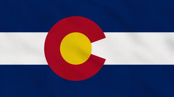 Colorado Eyaleti, ABD Dalgalı Kumaş Bayrağı. ABD Bayrağı. Colorado bayrağı. Kuzey Amerika Bayrakları. Kutlama. Vatanseverler. Arkaplan Kumaşı.