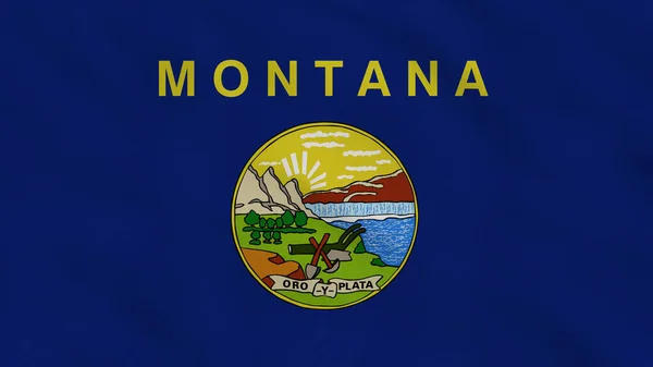 Montana Eyaleti, ABD Dalgalı Kumaş Bayrağı. ABD Bayrağı. Montana Eyaleti Bayrağı. Kuzey Amerika Bayrakları. Kutlama. Vatanseverler. Arkaplan Kumaşı.
