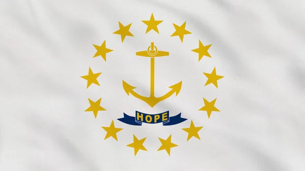 Rhode Island Eyaleti, ABD Dalgalı Kumaş Bayrağı. ABD Bayrağı. Rhode Island bayrağı. Kuzey Amerika Bayrakları. Kutlama. Vatanseverler. Arkaplan Kumaşı.