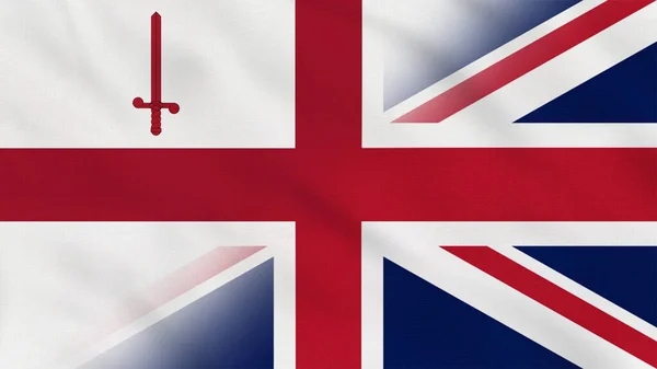 Londra Birleşik Krallık Dalgalı Kumaş Bayrağı. Londra Bayrağı. Birleşik Krallık Bayrağı. Avrupa Bayrakları. Kutlama. Vatanseverler. Arkaplan Kumaşı.