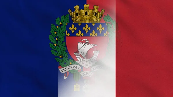 Paris Fransa Dalgalı Kumaş Bayrağı. Paris Bayrağı. Avrupa Bayrakları. Fransa Bayrağı. Kutlama. Vatanseverler. Arkaplan Kumaşı.