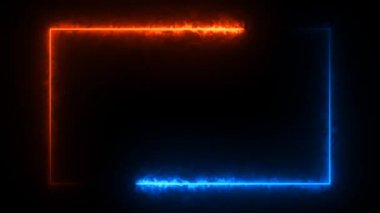 soyut dikişsiz arka plan mavi ateş enerjisi animasyon ışığı parlayan çizgiler Neon kutu ekranları ve projeksiyon haritalama ile soyut arkaplan