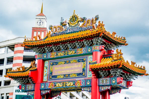 Kapı Dragon, Chinatown Bangkok Tayland — Stok fotoğraf