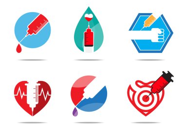 six vaccine flat design