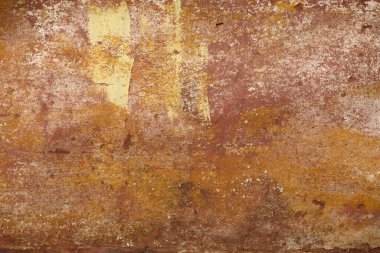 Eski paslı metal yüzey, mavi boyalı.