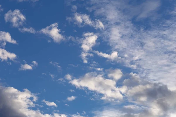 Nuages Pris Juste Avant Coucher Soleil Printemps — Photo