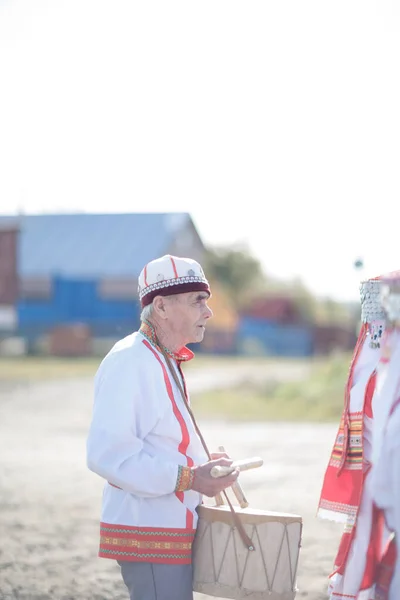 Kanash Chuvashia Russia 2020 Folklórní Skupina Obci Wet Kanashsky Okres — Stock fotografie