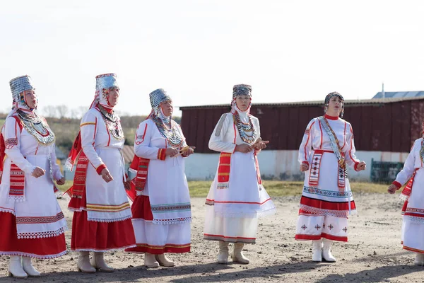 Kanash Chuvashia Rusia 2020 Grupo Folclórico Aldea Wet Kanashsky Distrito — Foto de Stock