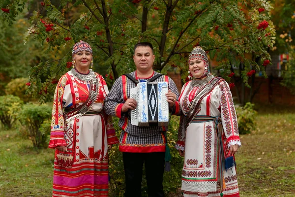 Cheboksary Chuvashia Rusia 2021 Grupo Folclórico Centro Recreación Misma Edad — Foto de Stock
