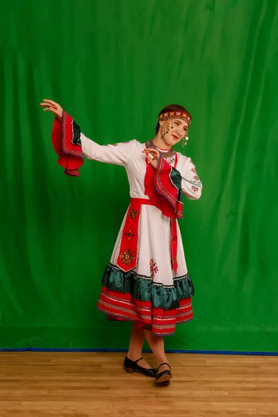 Cheboksary Chuvashia Russia 2021 Girl Folklor Collective Recreation Centre Same — Stock fotografie