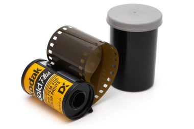 MEXICO ŞEHRİ, MEXICO - 20 Temmuz 2021: 35 mm Renkli baskılar için film