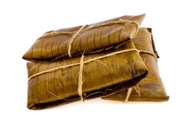 Tipik Meksika yemeği, Veracruz veya jarochos tamale, muz yaprağı, mısır unu ve kırmızı adobo ile hazırlanmış. İspanyol yemekleri, yani, İspanyolların Amerika 'ya gelişinden beri hazırlanan yemekler.