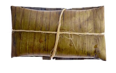 Tipik Meksika yemeği, Veracruz veya jarochos tamale, muz yaprağı, mısır unu ve kırmızı adobo ile hazırlanmış. İspanyol yemekleri, yani, İspanyolların Amerika 'ya gelişinden beri hazırlanan yemekler.