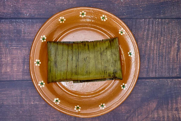 Typische Mexikanische Küche Veracruz Oder Jarochos Tamales Zubereitet Mit Bananenblättern — Stockfoto