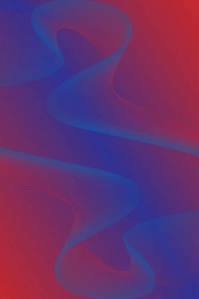 Fond Rouge Bleu Avec Des Vagues Gradient Ligne Art Graphiques — Image vectorielle