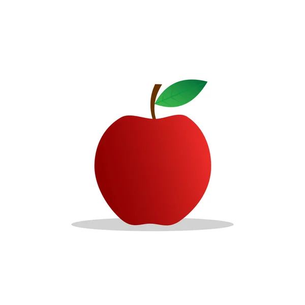 Illustration Vectorielle Conception Des Fruits Pomme Texture Rouge Blanc Isolé — Image vectorielle