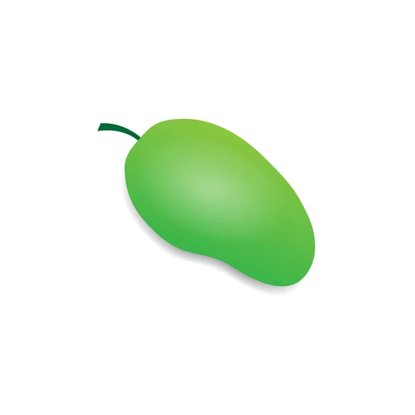 Ilustración Vectorial Del Diseño Fruta Mango Textura Verde Blanco Aislado — Vector de stock