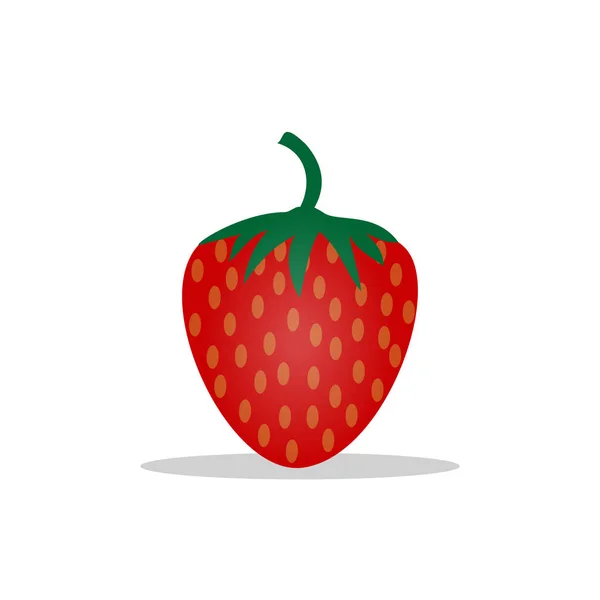 Wektorowa Ilustracja Projektu Owoców Truskawkowych Czerwona Tekstura Biały Odizolowany Nowoczesne — Wektor stockowy