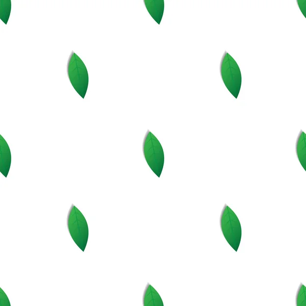 Естественный Бесшовный Узор Дизайн Вектора Зеленого Листа Обоев Фона Баннера — стоковый вектор