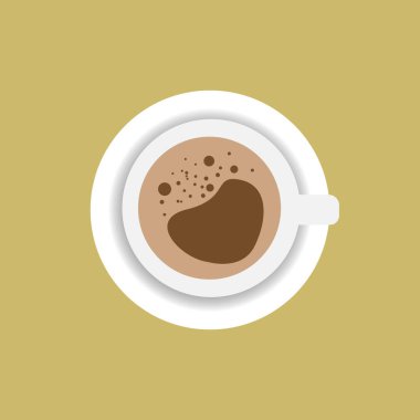 Çekici köpüklü bir fincan aromatik espresso..
