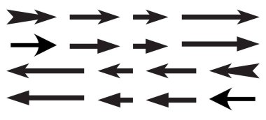 Vektör Siyah Oklar Beyaz Arkaplanda Ayarlandı. Ok, İmleç ve Simgeler koleksiyonu. Geri, Sonraki Sayfa İşareti