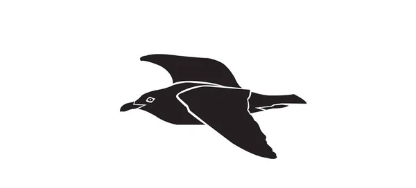 Gaviota Logo Icono Diseños Vector — Archivo Imágenes Vectoriales