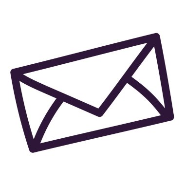 Kağıt zarfı bir mektupla kapat. Vektör illüstrasyonu beyaz arkaplanda izole edildi