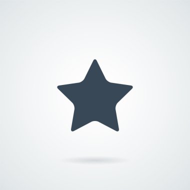 Beyaz izole simge vektör yıldız