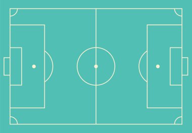 Futbol alanı vektör çizim.