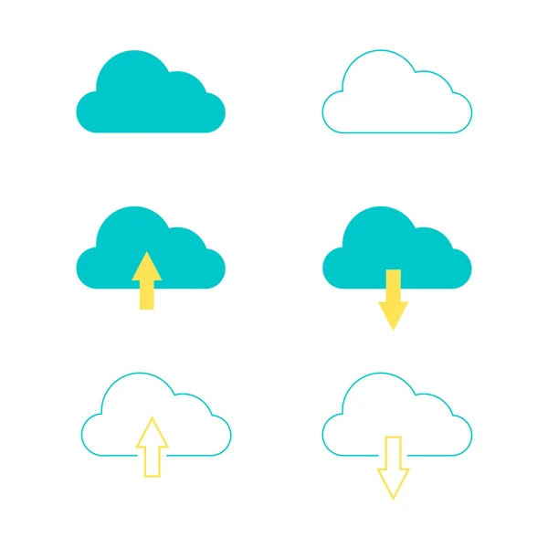 Vetor ilustração ícone nuvem —  Vetores de Stock