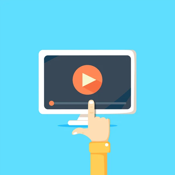 Online video koncepciója — Stock Vector