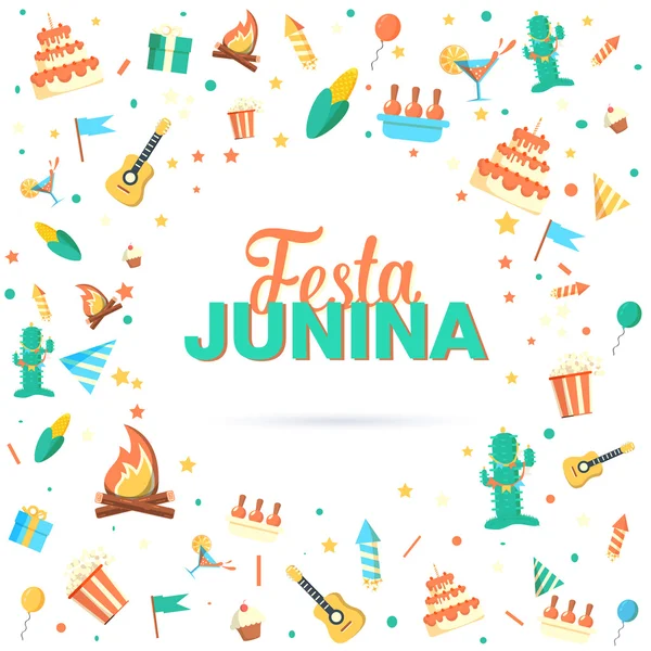 Festival de la aldea de Festa Junina — Archivo Imágenes Vectoriales