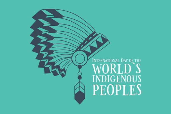 Міжнародний день корінних народів світу — стоковий вектор