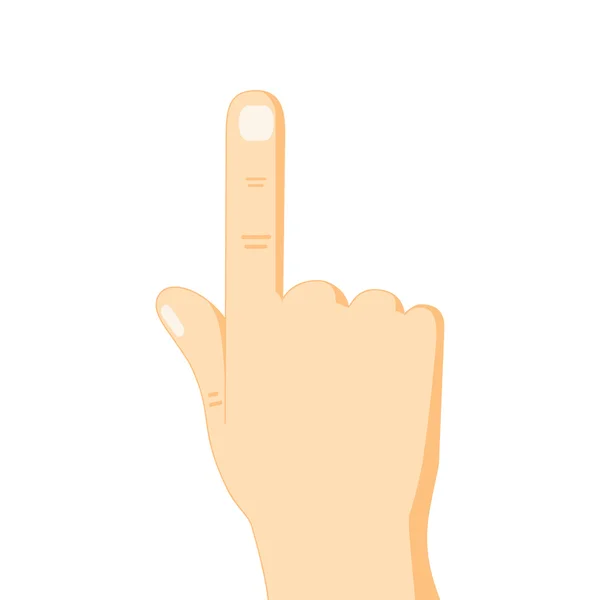 Flat design hand pointing with index finger Stock Vector