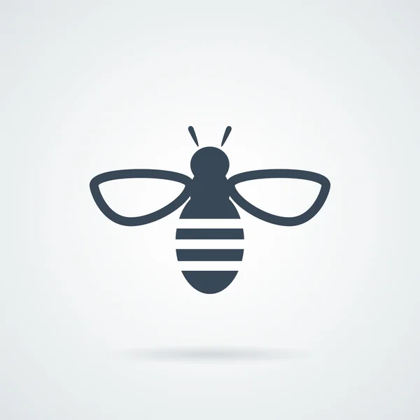 Bee-ikonen. Begreppet vektorillustration Royaltyfria illustrationer