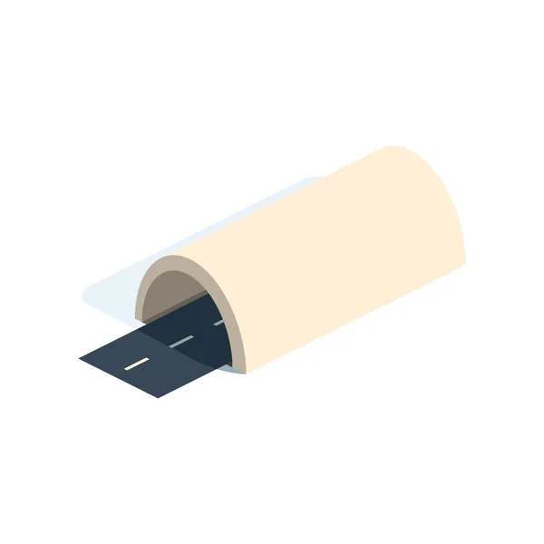 Tunnel icon in isometric 3d style Vector Graphics