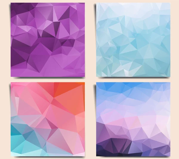 Set van abstracte geometrische achtergronden — Stockvector