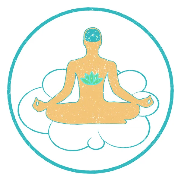Logotipo da meditação . —  Vetores de Stock