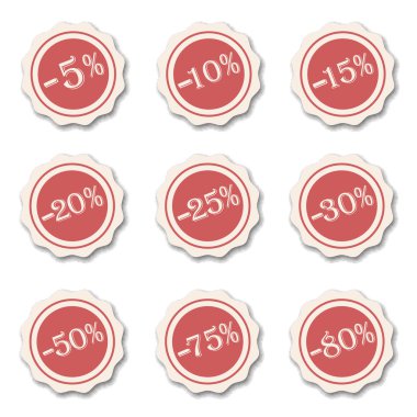 Satılık ürün özel indirim retro renk etiketi indirim