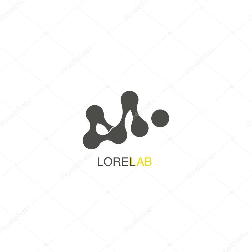 Science logo Abstract water molecule vector template set. You can use in biotechnology, energy, environmental protection, water and electricity equipment, computer medical science concept icon.