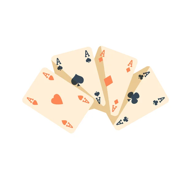 Jugar a las cartas Poker — Vector de stock