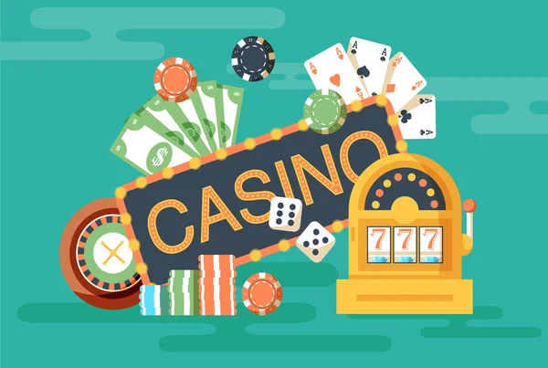 Banner horizontal de Casino — Vector de stock