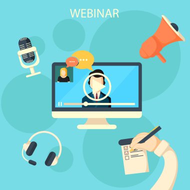 Online webinar tasarım konsepti