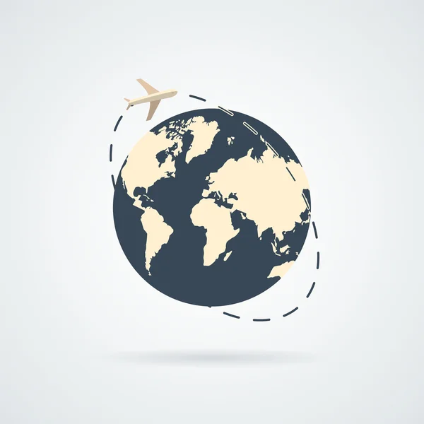 Icono de viaje aéreo Vector . — Vector de stock