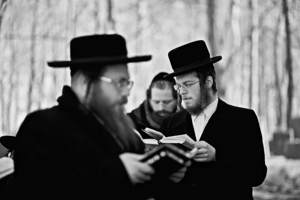 Lezajsk，波兰-大约在 2011 年 3 月: 正统的犹太男人在祈祷 — 图库照片