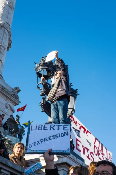 Je suis Charlie tezahürü — Stok fotoğraf